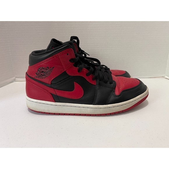 Nike Shoes Nike Air Jordan Mid Banned 220 554724074 Blackred Mens